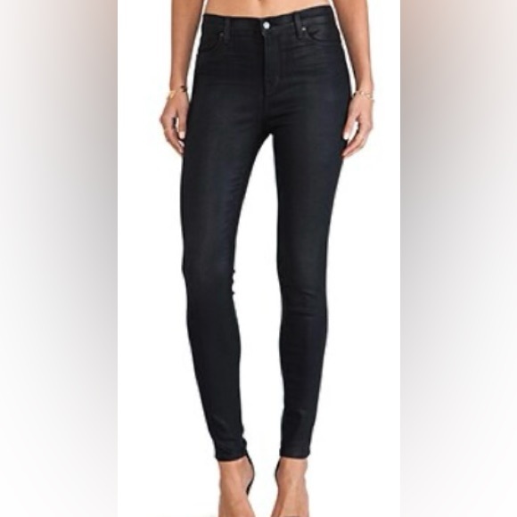 J Brand coated denim skinny jeans - Picture 1 of 7